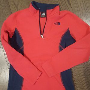 North Face Girls 1/4 zip fleece sweater (sz 11/12)